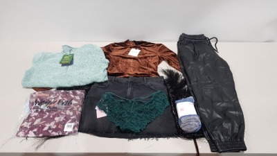 25 PIECE BRAND NEW CLOTHING LOT CONTAINING MAYA DELUXE MAXI GLITTER DRESS - LIMITED COLLECTION LONG SLEEVE MIDI DRESS - WEIRD FISH JERSEY TEE - GLAMOUROUS BODY SUIT - ETC - ALL IN VARIOUS SIZES - IN 1 TRAY (NOT INCLUDED)