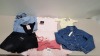 25 PIECE BRAND NEW CLOTHING LOT CONTAINING TOPSHOP IDOL DRESS - BOXED BELLUCCI HEELED SHOES - MISSGUIDED HIGHWAISTED RAW JEANS SHORTS - TED BAKER MIDI DRESS - I SAW IT FIRST DRESS - TED BAKER FARED DRESS - ETC - ALL IN VARIOUS SIZES - IN 1 TRAY (NOT INC