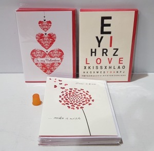 2000+ BRAND NEW VALENTINES DAY CARDS I.E TO MY VALENTINE- BLOW A KISS -ETC - IN 5 BOXES WITH ENVELOPES