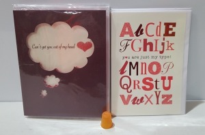 2000+ BRAND NEW VALENTINES DAY CARDS I.E CANT GET YOU OUT OF MY HEAD- YOU ARE JUST MY TYPE -ETC - IN 5 BOXES WITH ENVELOPES