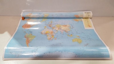 1000 X BRAND NEW WORLD MAPS ON 1 PALLET