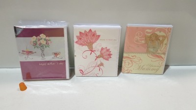 2000+ BRAND NEW MOTHERS DAY CARDS WITH ENVELOPES I.E HAPPY MOTHERS DAY - YUMMY MUMMY- TO THE WORLDS BEST MUM ETC IN 5 BOXES