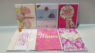 2000+ BRAND NEW MOTHERS DAY CARDS WITH ENVELOPES I.E MUM- NO.1 MUM- HAPPY MOTHERS DAY ETC IN 5 BOXES