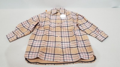 1 X SEEBYCHLOE MULTI-BEIGE CHEQUERED WOOL COAT SIZE UK 10 (SMALL) RRP £520.00