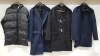 5 PIECE BRAND NEW MIXED CLOTHING LOT CONTAINING STUDIO BUTTONED COAT, ZARA BUTTONED 3/4 LENGTH COAT, FRENCH CONNECTION COAT, BRAVE SOUL QUILTED PUFFER JACKET AND RIVER ISLAND BUTTONED COAT