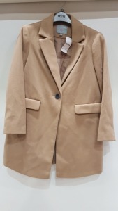 10 X BRAND NEW DOROTHY PERKINS PETITE BROWN BUTTONED COATS SIZE UK 14 - RRP £48.00