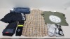 25 PIECE BRAND NEW CLOTHING LOT CONTAINING BURBERRY CHECKERED SHIRT , ONLY AND SONS T- SHIRT , ADIDAS SHORTS , LOUNGEWEAR SWEATSHIRT WEEKDAY T-SHIRTS , RAGGED JEANS T-SHIRT , PINKSODA JOGGERS - ETC ALL IN VARIOUS SIZES IN 1 TRAY - NOT INCLUDED