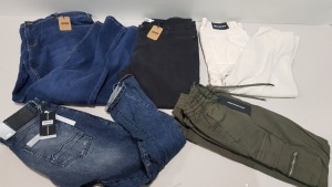 15 PIECE BRAND NEW JEANS LOT CONTAINING , JACAMO JEANS , 883 POLICE JEANS , IN THE STYLE JEANS , TRUE RELIGION JEANS , ONLY JEANS , BERSHAKA JEANS - ETC ALL IN VARIOUS SIZES IN 1 TRAY - NOT INCLUDED