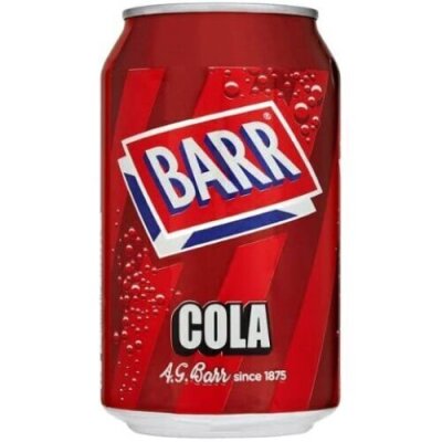 88 X MULTI PACKS OF 6 BRAND NEW 330ML BARR COLA CANS (528 PCS TOTAL) - BBE APR 23 - (IN 22 X SHRUNK WRAPPED PACKS)