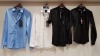 7 X BRAND NEW MIXED UNFORGIVABLE CLOTHING LOT CONTAINING 7 X SHIRTS IN BLACK , BLUE AND WHITE AND SIZES RANGING FROM ( S TO XXL )