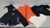 20 PIECE BRAND NEW MIXED CLOTHING LOT TO INCLUDE FEARLESS OUTLAW HOODIES, WINDBREAKERS, SHORTS, SWIMSHORTS AND TSHIRTS ETC.