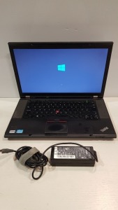 1 X LENOVO T530 LAPTOP WITH WINDOWS 10 PLUS CHARGER NO POWER PLUG LEAD