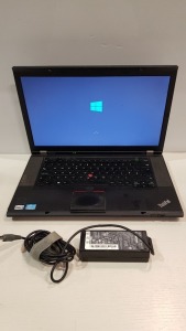 1 X LENOVO T530 LAPTOP WITH WINDOWS 10 PLUS CHARGER NO POWER PLUG LEAD