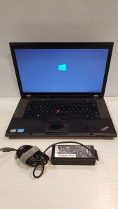 1 X LENOVO T530 LAPTOP WITH WINDOWS 10 PLUS CHARGER NO POWER PLUG LEAD