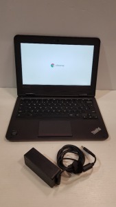 1 X LENOVO 11E CHROMEBOOK WITH CHARGER WITHOUT PLUG