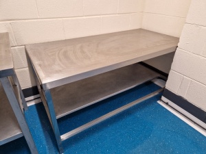 *** PLEASE NOTE THIS ASSET IS LOCATED IN BIRKENHEAD *** STAINLESS STEEL PREPERATION TABLE APPROX 5FT X 2FT (REMOVAL REQUIRED FROM BIRKENHEAD BY 24TH FEBRUARY 2023)