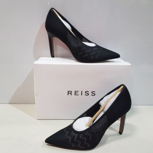 7 X BRAND NEW REISS ZENA COURT MESH/LACE SHOES IN BLACK - ALL IN SIZE UK 5