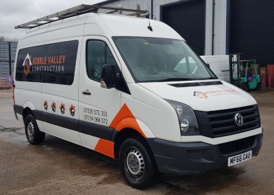 WHITE VOLKSWAGEN CRAFTER CR35 TDI DIESEL PANEL VAN 1968CC REG NUMBER : MF66GAU MILEAGE: 62,774 VIN NUMBER : WV1ZZZ2EZG6043391 FIRST REGISTERED 1/9/2016 HAS KEY V5 MOT UNTIL 3/3/2023