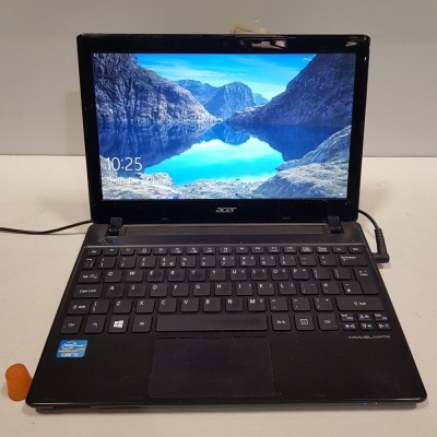 1 X ACER TMB113M I3-3227U 1.9, 4GB RAM , 500GB - ITEM POWERS UP BUT NO CHARGER