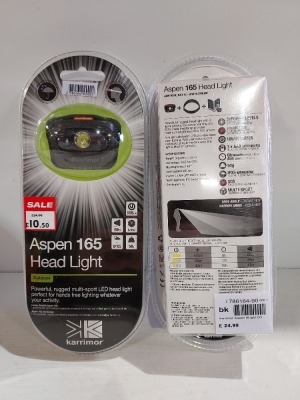 30 X BRAND NEW KARRIMOR ASPEN 165 HEAD LIGHT