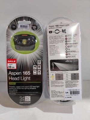 30 X BRAND NEW KARRIMOR ASPEN 165 HEAD LIGHT