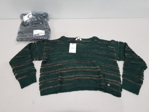 16 X BRAND NEW PEPE JEANS FOREST GREEN JUMPERS - ALL IN VARIOUS SIZES TO INCLUDE S/M/L