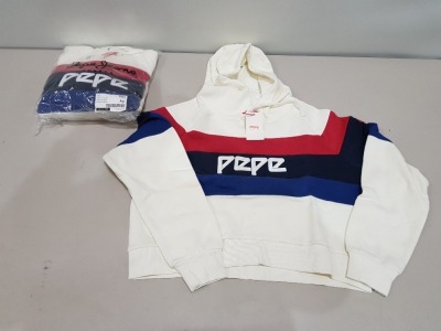 11 X BRAND NEW PEPE JEANS NANCY HOODIES - ALL IN VARIOUS SIZES TO INCLUDE XS/S/M/L