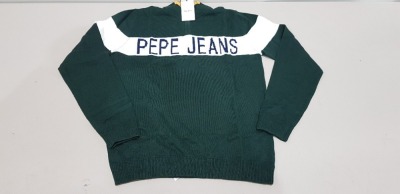 19 X BRAND NEW KIDS PEPE JEANS BRUCE JUMPERS IN VARIOUS SIZES TO INCLUDE AGE 6-16 YEARS