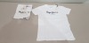 16 X BRAND NEW KIDS PEPE JEANS ART T-SHIRTS IN WHITE VARIOUS SIZES - PICK LOOSE