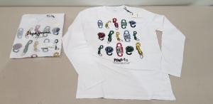 20 X BRAND NEW PEPE JEANS KIDS T-SHIRTS IN WHITE WITH LOCK DESIGN - ALL IN VARIOUS SIZES - PICK LOOSE