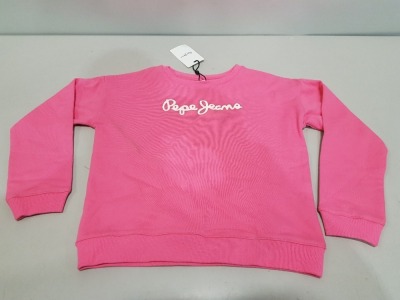 24 X BRAND NEW PEPE JEANS KIDS PEPE JUMPERS - ALL IN PINK - ALL IN VARIOUS SIZES