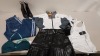 25 X BRAND NEW MIXED CLOTHING LOT CONTAINING ADIDAS SPORTS BRA - UNDER ARMOUR VEST - THE NORTH FACE JACKET - NIKE SOCKS - TOPSHOP DRESS - ZARA SKIRT - ETC - ALL IN VARIOUS SIZES