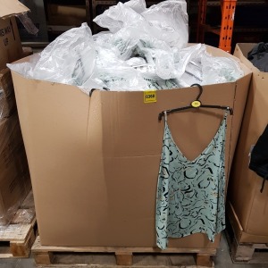 FULL PALLET CLOTHING BOX CONTAINING BRANDED VEST TOPS IN VARIOUS SIZES