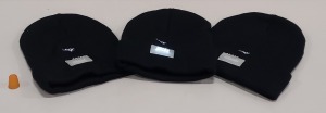 100 X BRAND NEW BULLET 100% ACRYLIC BLACK HATS WITH LED LIGHT