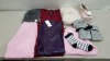 25 X BRAND NEW MIXED CLOTHING LOT CONTAINING-GANT KNITTED JUMPER - BOO HOO DRESS - BOO HOO KNITTED CARDIGAN - FABLETICS GYM LEGGINGS - I SAW IT FIRST CREWNECK JUMPER - BOO HOO SHIRT DRESS - ETC IN VARIOUS SIZES