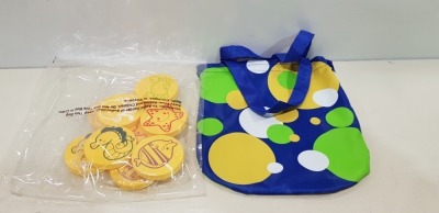 400X BRAND NEW CHILDRENS CLOTH BATH BAGS WITH FOAM DISK -