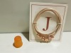 120 X BRAND NEW AVON MELANEE INITIAL BRACELET - ROSE GOLD (J) - ALL INDIVIDUALLY BOXED/PACKAGED