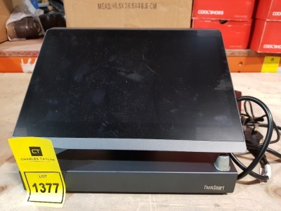 1 X LENOVO THINKSMART HUB 500 WITH MONITOR AND LEADS - S/N- YH010R1L - MODEL NUMBER-002UK - MFG DATE-1903