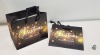 2000 X BRAND NEW HOUSE OF FRASER BLACK & GOLD QUALITY GIFT BAGS WITH CORD HANDLES 16 X 16 CM - IN 5 BOXES (CHRISTMAS THEMED)