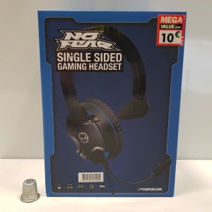 45 X BRAND NEW NO FEAR SINGLE SIDED GAMING HEADSET WITH MIC - IN 1 BOX