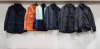 6 PIECE MIXED JACKET LOT TO INCLUDE PULL & BEAR CHARCOAL JACKET SIZE LARGE / CROOKED TOUNGES MINT JACKET SIZE XS / FAIRLINE & SONS NAVY JACKET SIZE MEDIUM / F&F NAVY JACKET SIZE MEDIUM / PULL & BEAR NYLON ORANGE JACKET SIZE MEDIUM ETC.