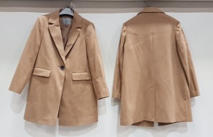 20 X BRAND NEW DOROTHY PERKINS PETITE CAMEL COLOURED BUTTONED COAT - ALL IN SIZE UK 10