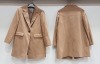 20 X BRAND NEW DOROTHY PERKINS PETITE CAMEL COLOURED BUTTONED COAT - ALL IN SIZE UK 10 AND UK 12