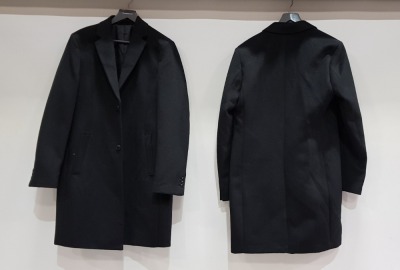 21 X BRAND NEW TOPMAN 3/4 LENGTH BLACK BUTTONED COATS - ALL IN SIZE S