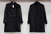 10 X BRAND NEW MISS SELFRIDGES BLACK BUTTONED OVERSIZED COATS - ALL IN BLACK - ALL IN VARIOUS SIZES - RRP £ 59.00PP - TOTAL RRP £ 590.00