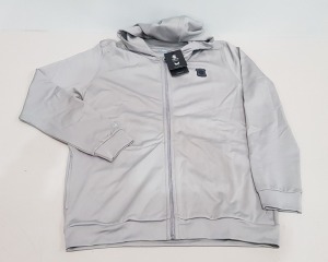 10 X BRAND NEW CASTORE RANGERS FC HERITAGE ZIP THROUGH HOODIES - ALL IN GREY - ALL IN SIZE MEDIUM