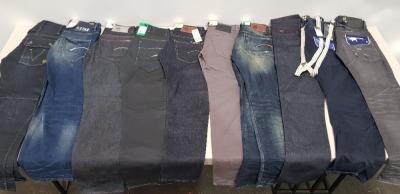 10 X BRAND NEW G-STAR JEANS IN VARIOUS STYLES AND SIZES