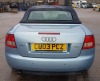 BLUE AUDI A4 SPORT CABRIOLET AUTO CONVERTIBLE PETROL 2976CC , FIRST REGISTERED 20/5/2003 REG: CUO3PCZ MILEAGE: 128,927 VIN : WAUZZZ8H73K027150 1 KEY HAS V5 MOT UNTIL MARCH 2023 WITH CLIMATE CONTROL, SAT NAV THE VEHICLE WILL RUN AND DRIVE , BUT THE HEAD G - 4