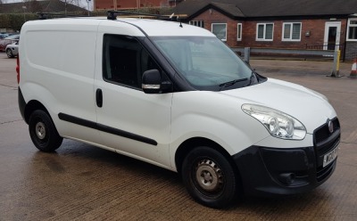 WHITE FIAT DOBLO 16V MULTI JET 1248CC PANEL DIESEL VAN REG : WG10PYY MILEAGE: 109,127 MILES VIN NUMBER : ZFA26300009005433 FIRST REGISTERED 30/7/2010 1 KEY HAS V5 MOT UNTIL 8/9/2023