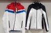 2 X BRAND NEW MIXED PREMIUM SKI / WINTER COATS LOT CONTAINING COLMAR COAT IN WHITE/RED/BLUE IN ( SIZE XL ) - AND COLMAR COAT IN WHITE/BLACK IN ( SIZE L )